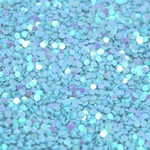 2mm Maya Blue Glitter Discs Shimmering Iridescent AB Chunky Color Shift Glitter, Flat Round Discs, Solvent Resistant, 10/20 Grams BGL41 image 2