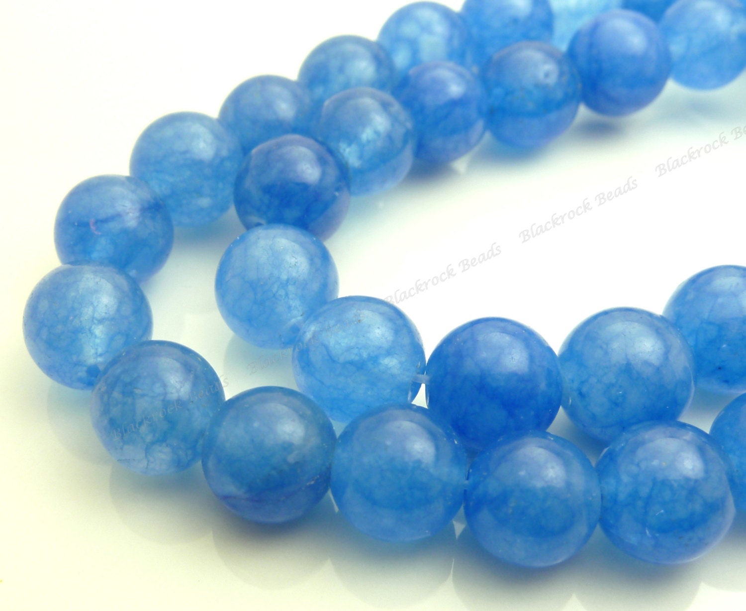 10mm Dark Cornflower Blue Round Gemstone Beads 15.5 Inch | Etsy