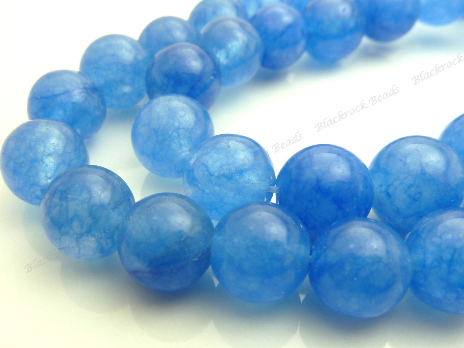10mm Dark Cornflower Blue Round Gemstone Beads 15.5 Inch | Etsy