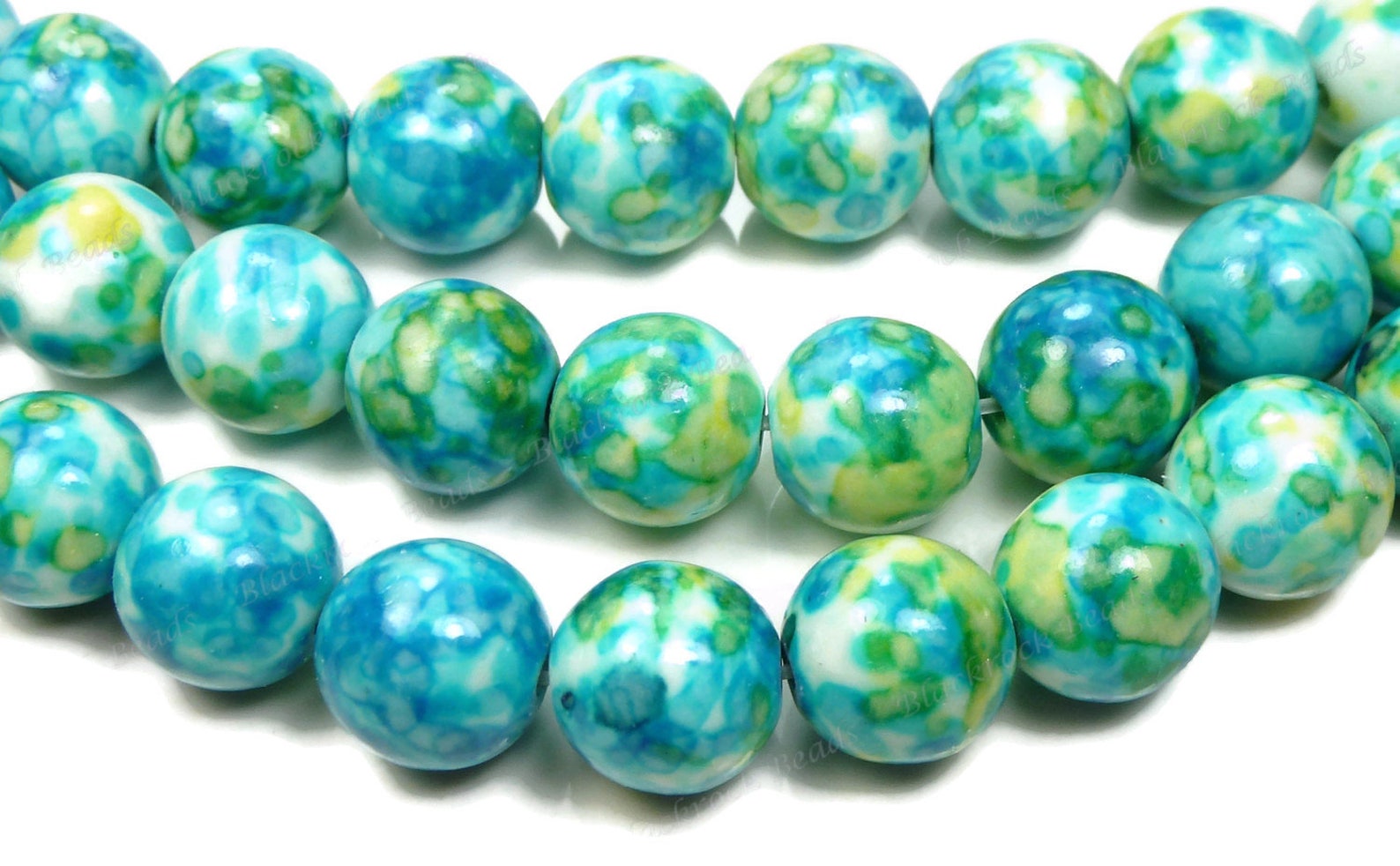 6mm Rain Flower Stone Ocean Jade Round Gemstone Beads 15.5 Etsy