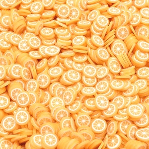 Orange Large Brightly Colored Fimo Slices Polymer Clay Oranges Fake Sp