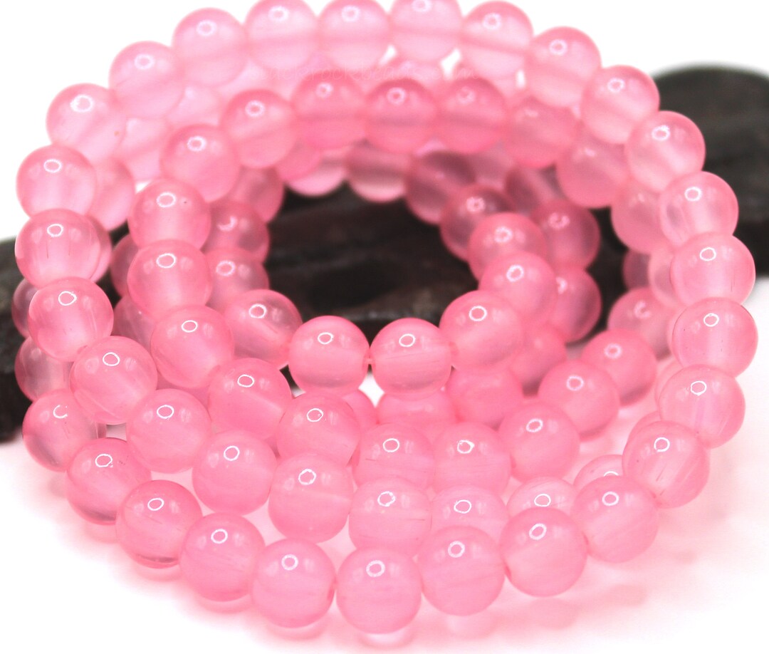 8mm-pink-opalite-round-glass-beads-25-pieces-pastel-pink-jewelry