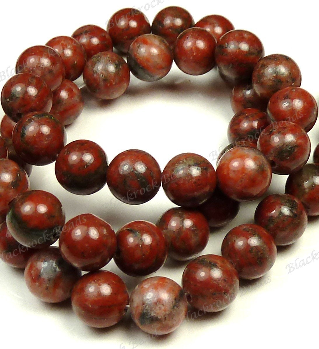 6mm Red Sesame Jasper Beads 16 Inch Strand Natural | Etsy
