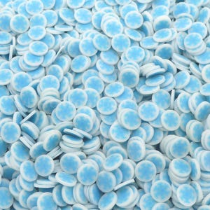 Blue and White Snowflake Polymer Clay Slices - NOT EDIBLE - Fake Sprinkles for Deco Resin Fake Bake Tumbler Shaker Card Confetti - BPC79