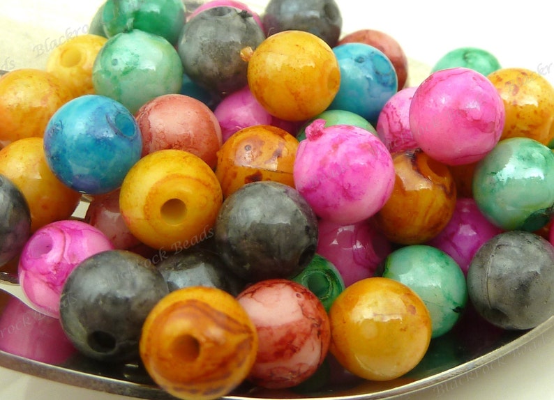8mm Pearlized Acrylic Round Beads 25 50 or 100 Pieces Etsy
