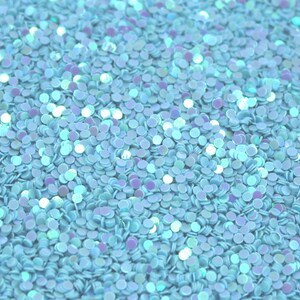 2mm Maya Blue Glitter Discs Shimmering Iridescent AB Chunky Color Shift Glitter, Flat Round Discs, Solvent Resistant, 10/20 Grams BGL41 image 4