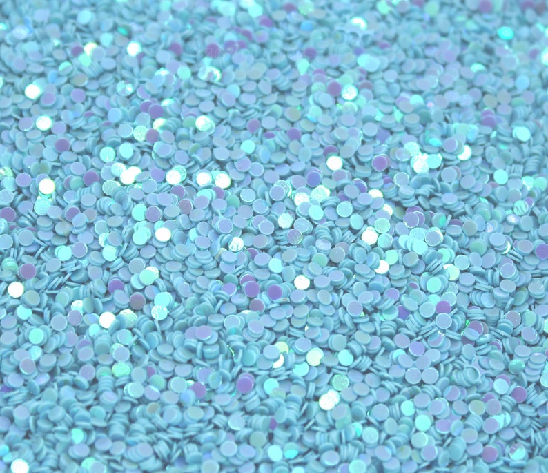 2mm Maya Blue Glitter Discs Shimmering Iridescent AB Chunky Color Shift Glitter, Flat Round Discs, Solvent Resistant, 10/20 Grams BGL41 image 4