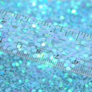 2mm Maya Blue Glitter Discs Shimmering Iridescent AB Chunky Color Shift Glitter, Flat Round Discs, Solvent Resistant, 10/20 Grams BGL41 image 6