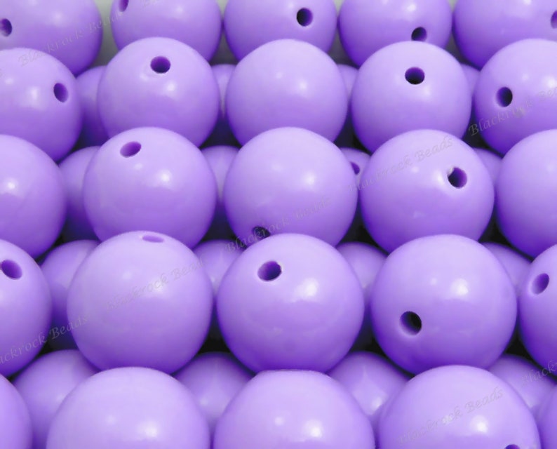 20mm Light Purple Chunky Bubblegum Beads 10pcs Chunky Gumball Beads, Candy Color Beads, Chunky Beads, Round Acrylic Beads BR3-24 image 1