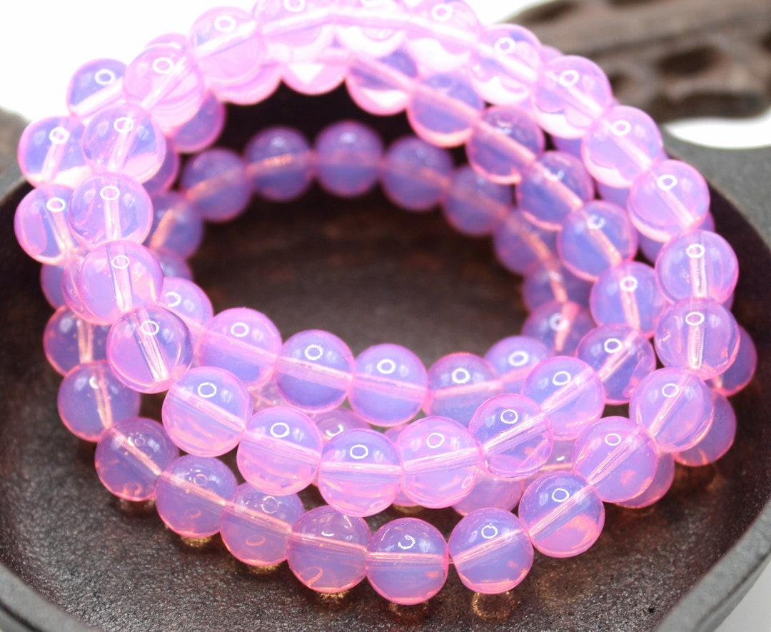 bulk-50-plum-pink-opalite-round-glass-beads-10mm-pink-jewelry-beads