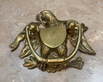 Vintage brass eagle door knocker