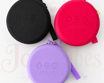 Arirang Printed Silicone Pouch, Travel Organizer, Concert Essentials, Water-Resistant Wristlet Bag