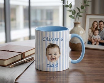 Personalized Baby Face Dad Mug, Father's Day Keepsake Gift