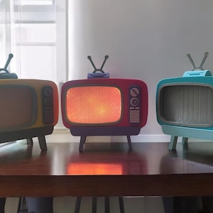 3D Mini Retro TV Stand Night Light | Vintage TV Decor