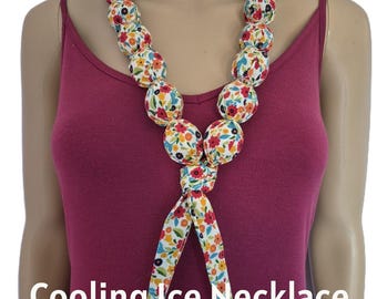 COOLING Ice Necklace for Heat Relief.  Personal Air Conditioner.