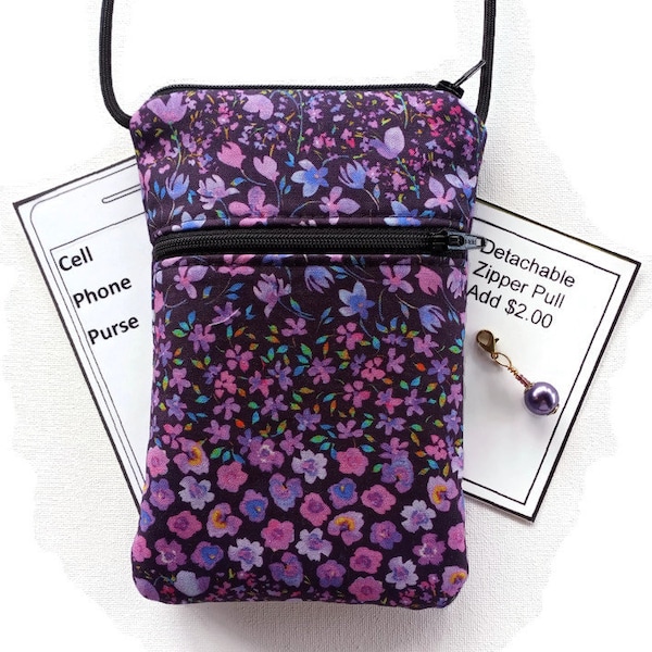 Cell Phone Crossbody Bag,   Small Purse.