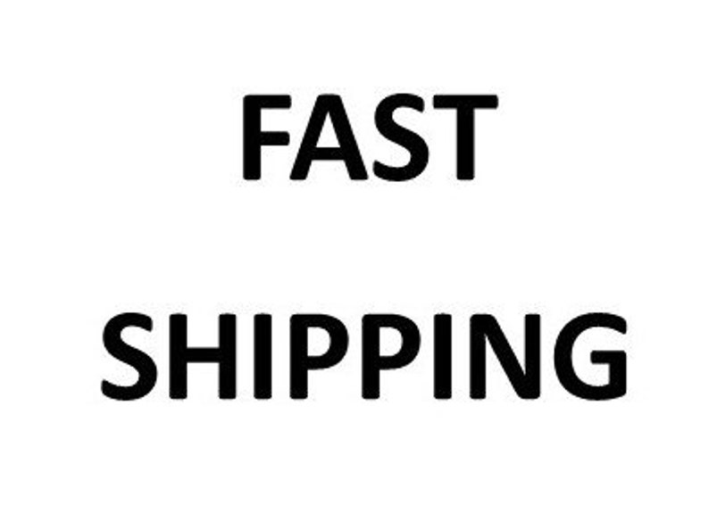 May include: The text FAST SHIPPING is displayed in bold, black, sans-serif capital letters. The word FAST is positioned above the word SHIPPING, both centered against a plain white background, providing a clear and legible visual message.