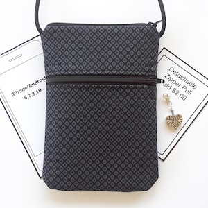 Crossbody Cell Phone Purse.  Hand Made in the USA.  Fast Shipping.  Optional Touch Screen Available.
