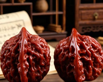 Wenwan Walnuts for Hand Exercise, 5cm Natural Worry Walnuts, Stress Relief Balls, Palm Play Gift for Dad Men In Stock