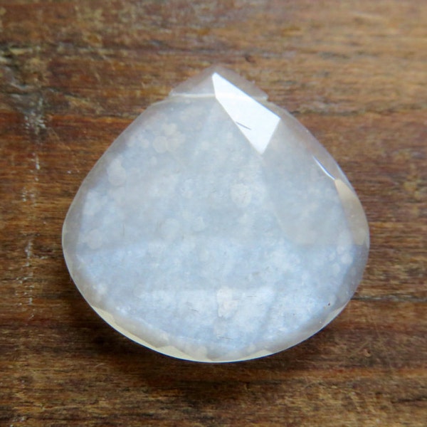 RESERVED ~ Extra Large Faceted White Moonstone Single ~ Focal 22 x 22mm
