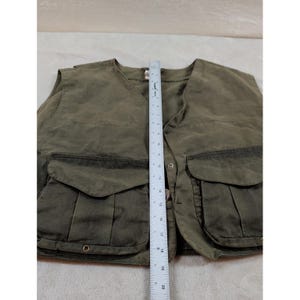 Filson Vintage Guide Vest Style 436 Olive Grün Gewachste Baumwolle Herren Größe SUP USA Bild 9