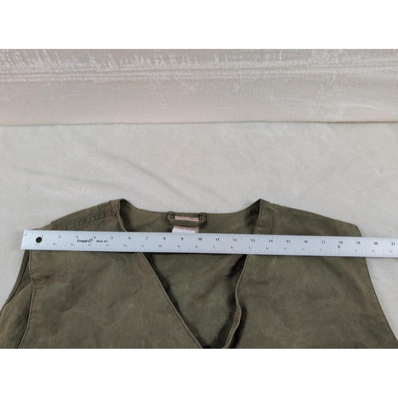 Filson Vintage Guide Vest Style 436 Olive Grün Gewachste Baumwolle Herren Größe SUP USA Bild 10