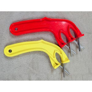 Edgemaker Pro Knife Sharpener and Hone Set Red Yellow Handheld Made in USA image 2