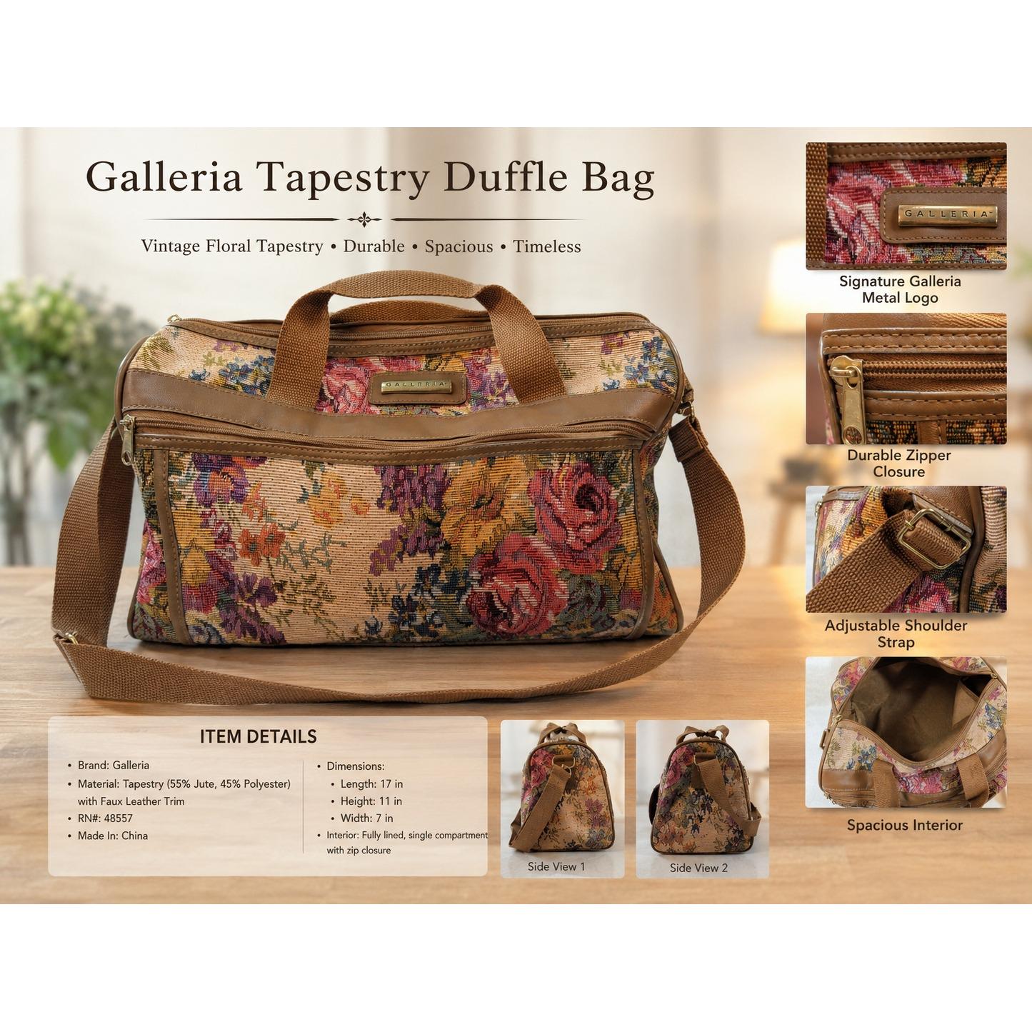 Vintage Tapestry Duffel Bag - Etsy