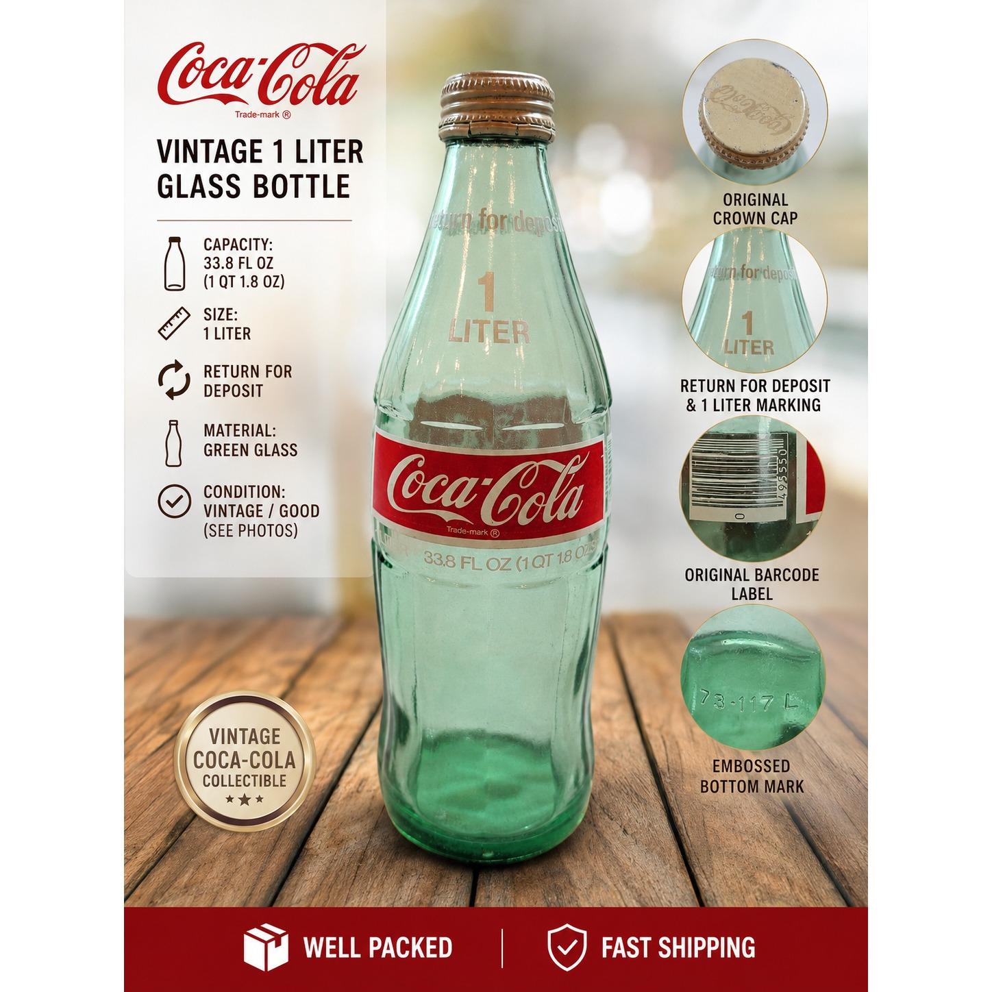 1 Liter Coca Cola Bottle - Etsy New Zealand