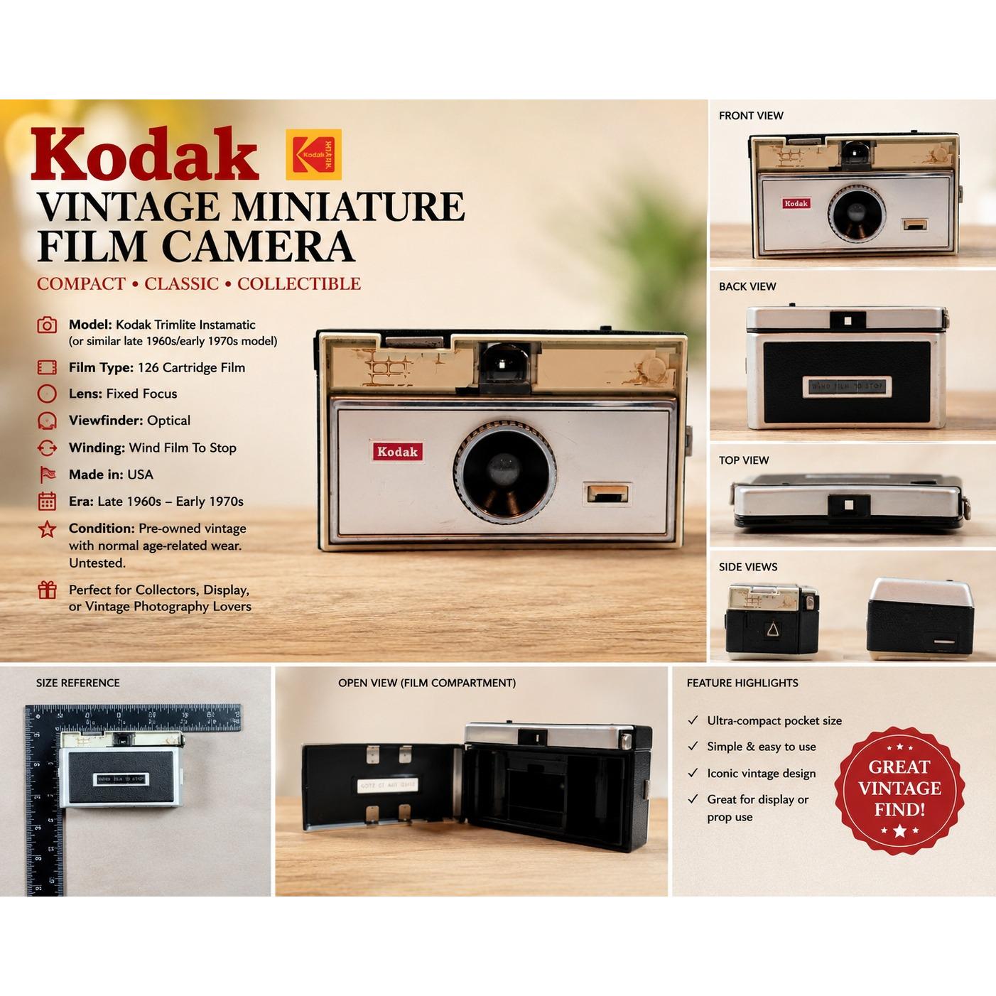 Kodak instamatic 100 - Etsy 日本