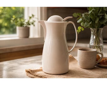 The Pampered Chef White Thermal Carafe Insulated Pitcher Made in Germany 2290