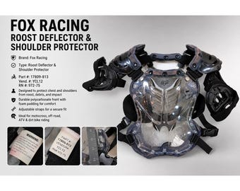 Fox Racing Clear Motocross Roost Deflector Chest Guard Armor YCL1275