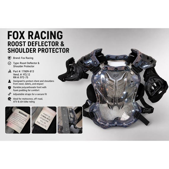 Fox Racing Clear Motocross Roost Deflector Chest Guard Armor