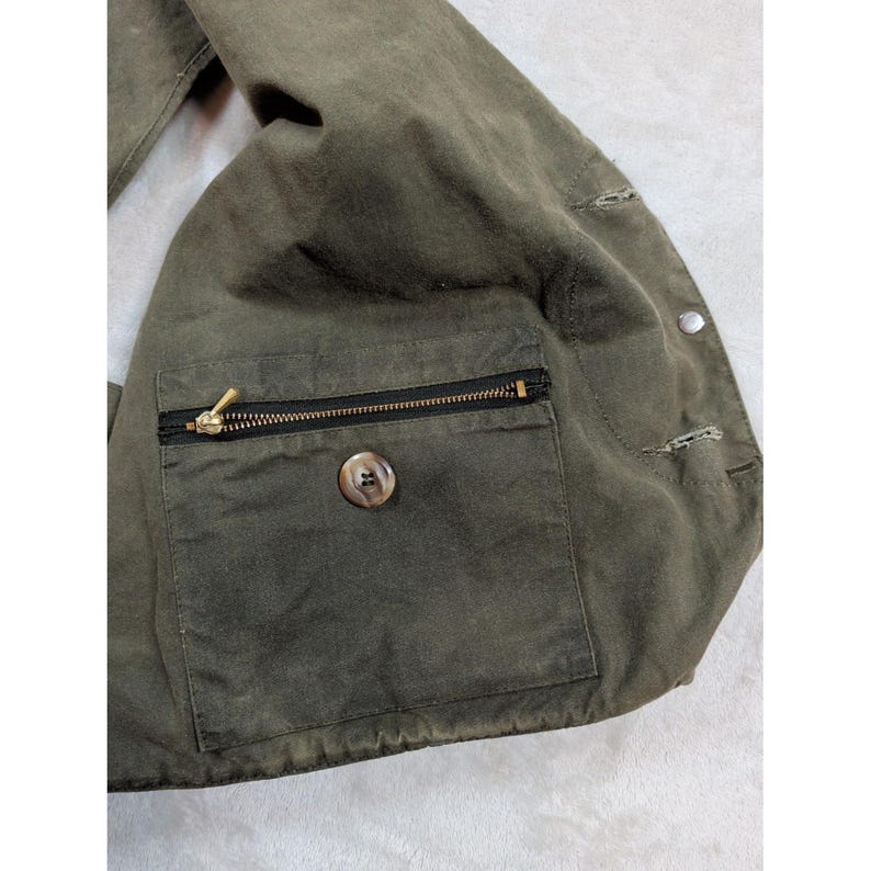 Filson Vintage Guide Vest Style 436 Olive Grün Gewachste Baumwolle Herren Größe SUP USA Bild 4