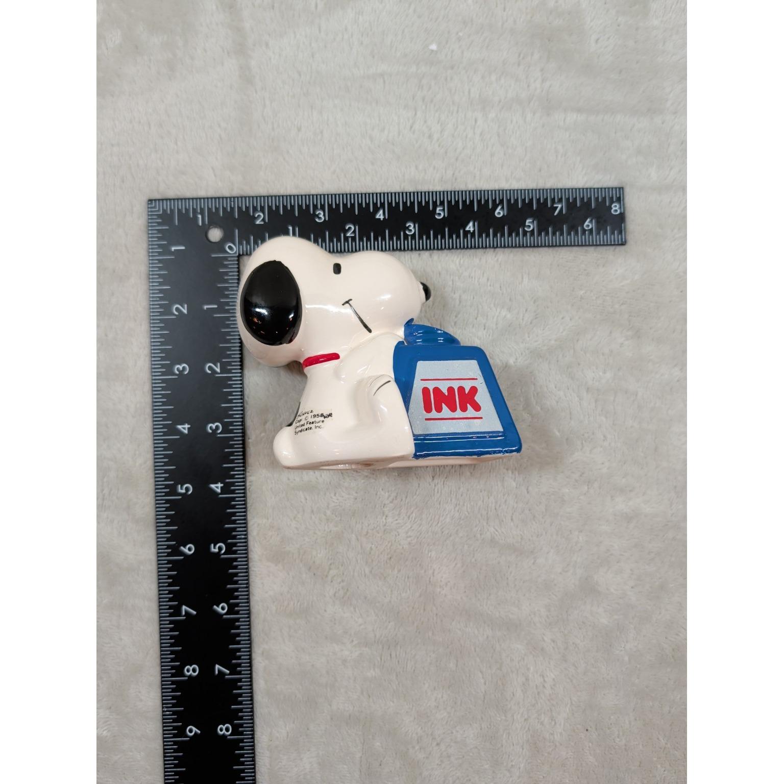 Vintage Snoopy Peanuts Ceramic Inkwell Figurine 1958 United