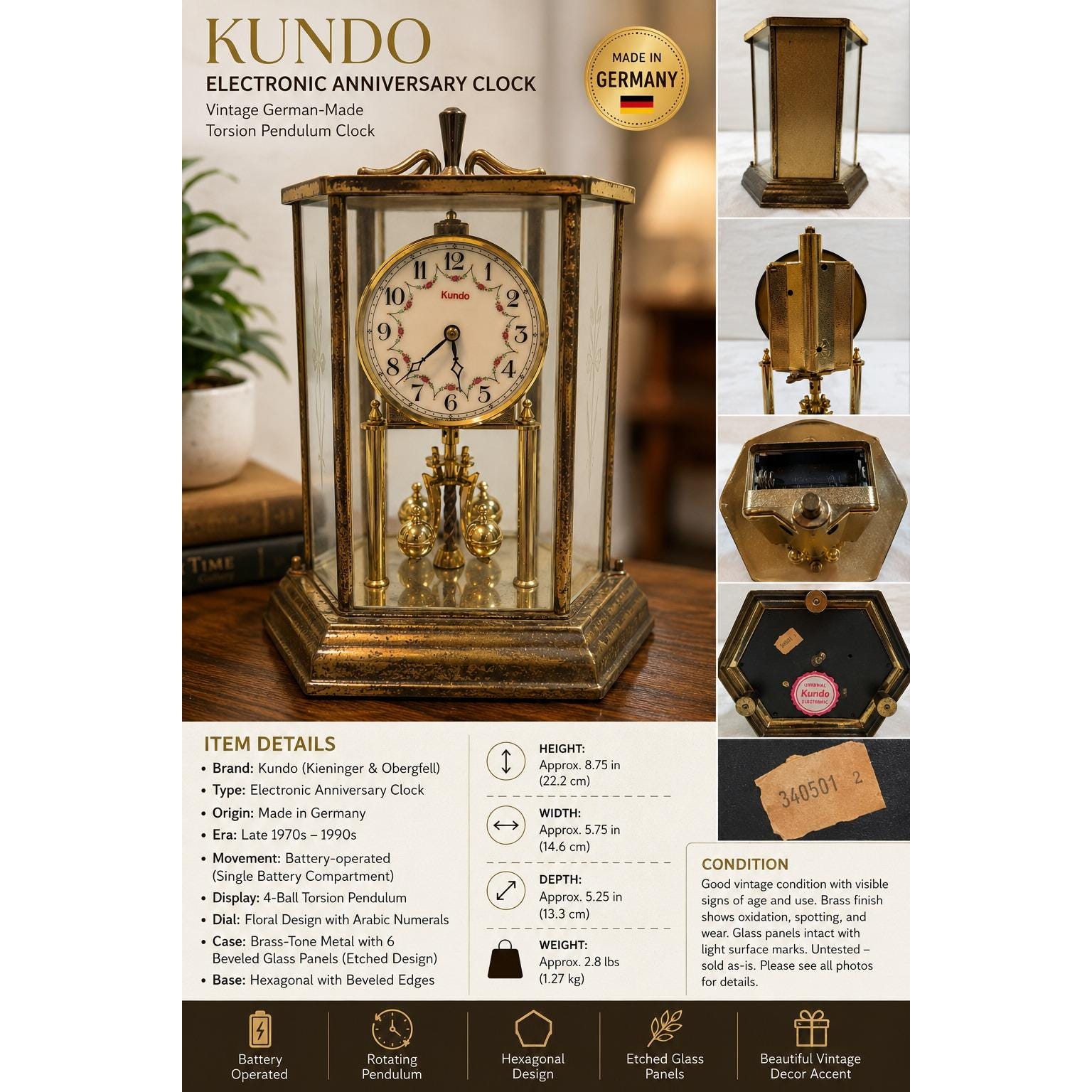 Kundo anniversary clock - Etsy 日本