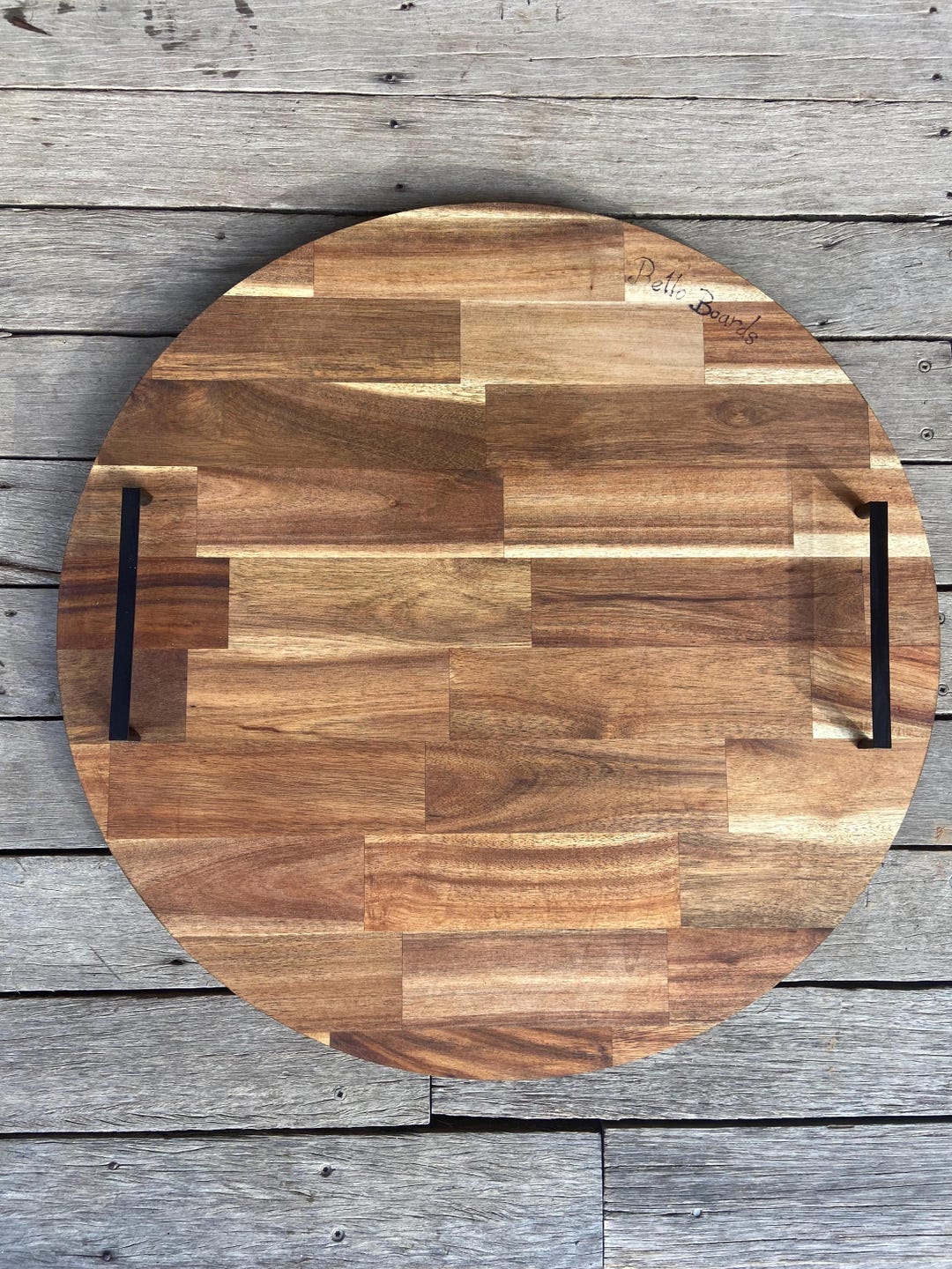 Large Acacia Cheese Board 60cm Wooden Serving Platter With Custom ...