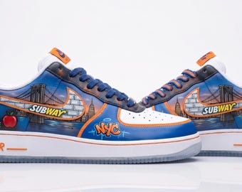 Nike Air Force 1 Custom "NYC Empire State" – Edición limitada hecha a mano
