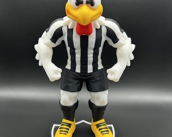 Muscular Rooster Football Mascot 3D Printed Figure – 10 Inch Sports Collectible