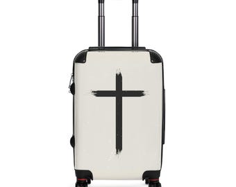 Brushstroke Cross Suitcase | Christian Luggage, Religious Travel Accessory