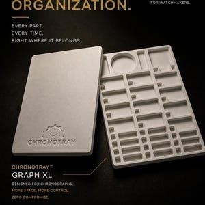 Tacka na części zegarmistrzowskie | ChronoTray™ Graph XL | Składany organizer na chronografy