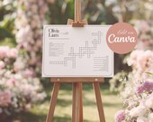 Puzzle Wedding Guest Book, Custom Crossword Template, Editable Wedding Game, Printable Bridal Shower Activity, Personalized Story Puzzle