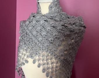 Grey Handmade, Bridal shawl, wedding bolero, bridal cape, bridal wrap, bridal shrug, wedding shawl, wedding shawl scarf