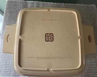 Vintage LittonWare 1-Quart Square Casserole Dish - Microwave & Oven Safe