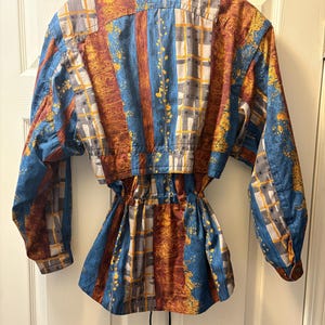 Vintage 1990s Sunice Geometric Mixed Print Snow Bomber Jacket, Style 535200 - Size Small
