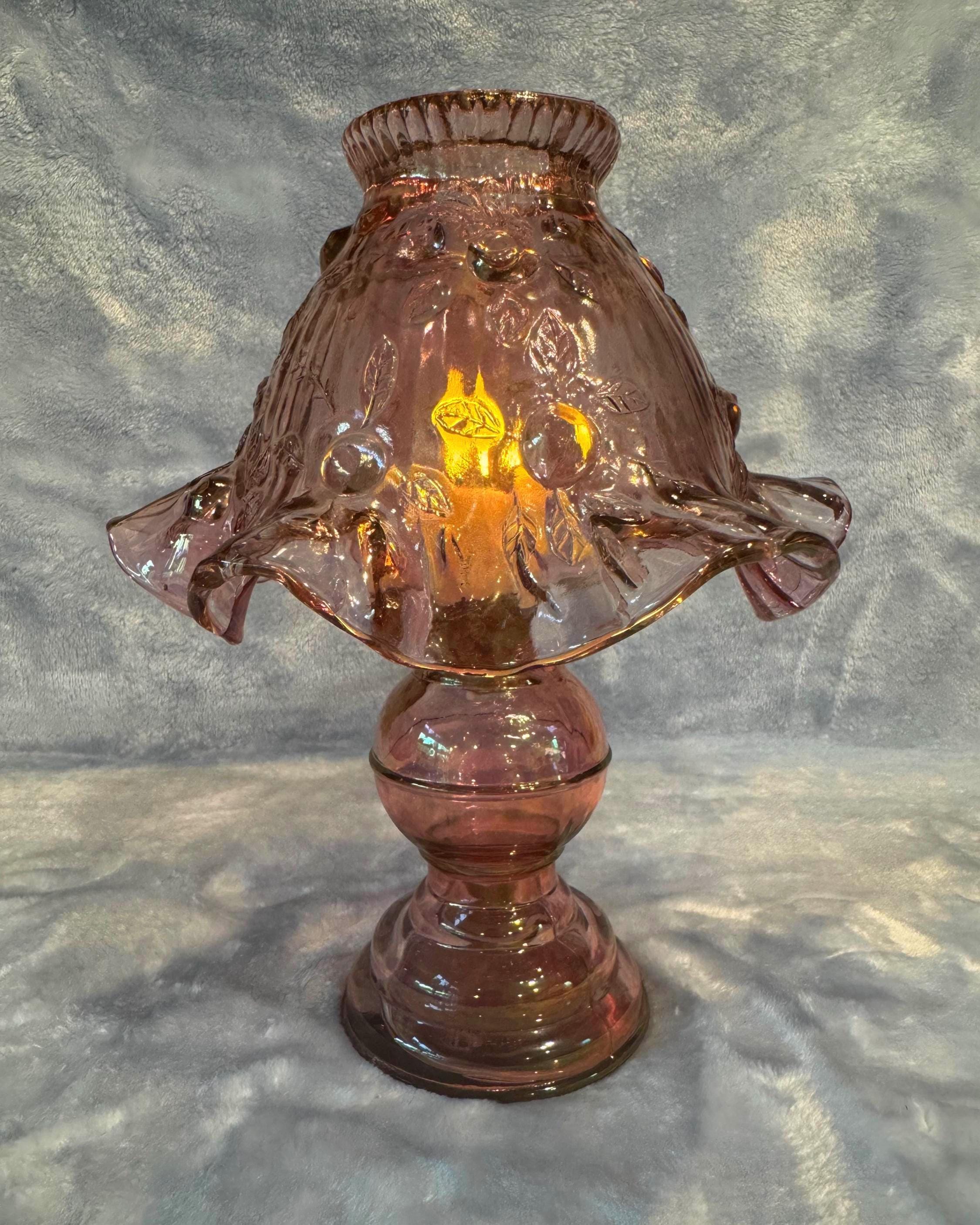 Fenton Rose Fairy Lamp - Etsy