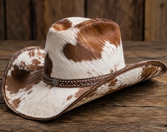 Handmade Cowhide Cowboy Hat | Rustic Western Fashion Accessory