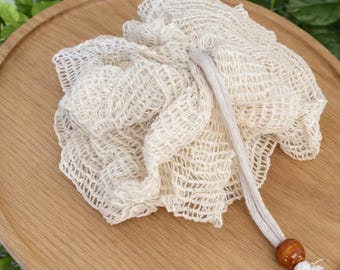 Exfoliante de ducha natural / Esponja de baño de fibra de sisal / Ecológico