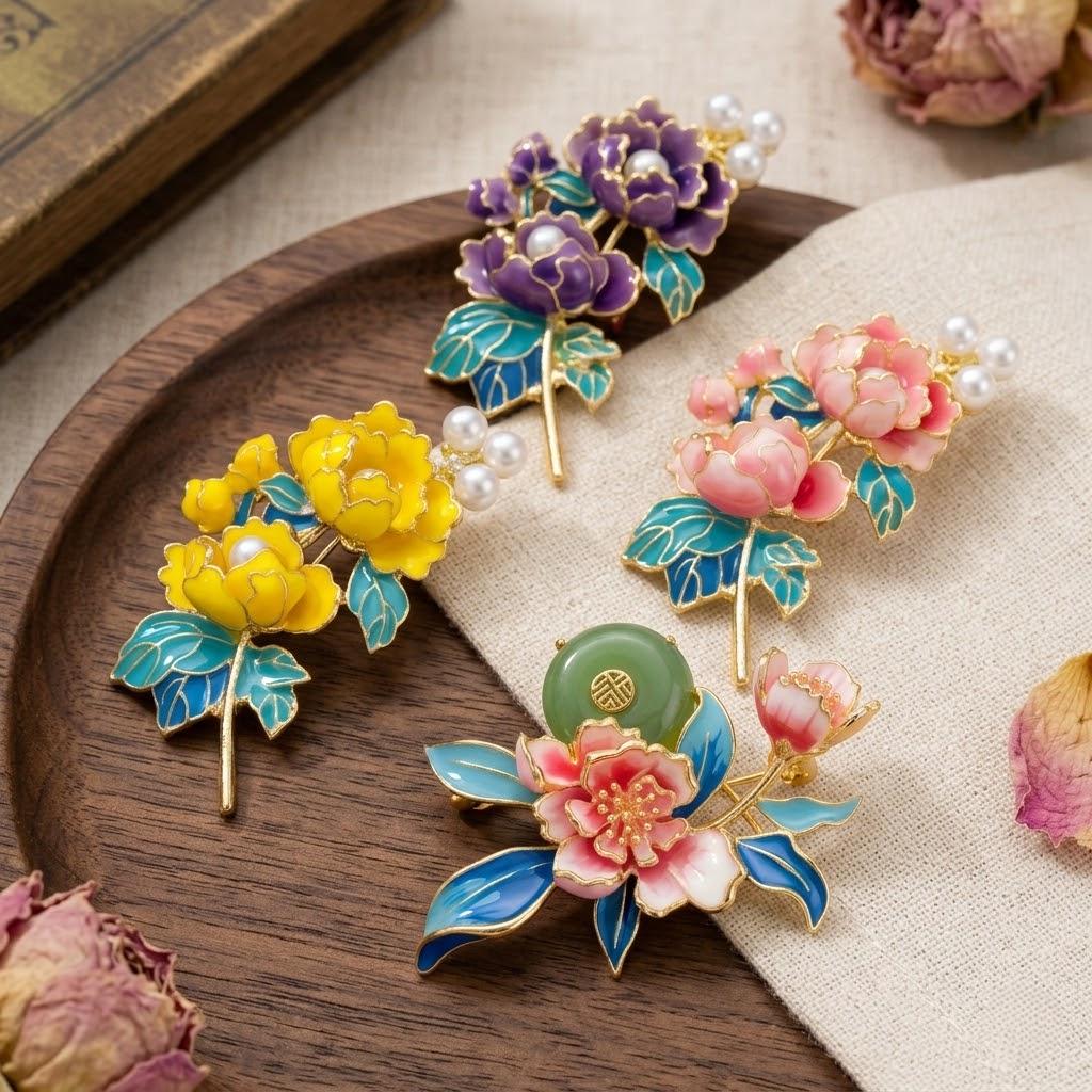 緑の翡翠のブローチ - Etsy 日本