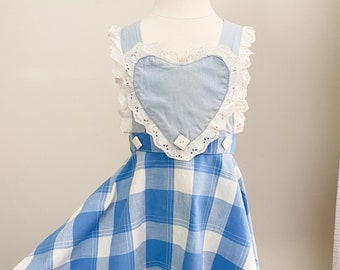 Approx size 12-18 mos. Vintage pink kitten /& heart balloon pinafore dress
